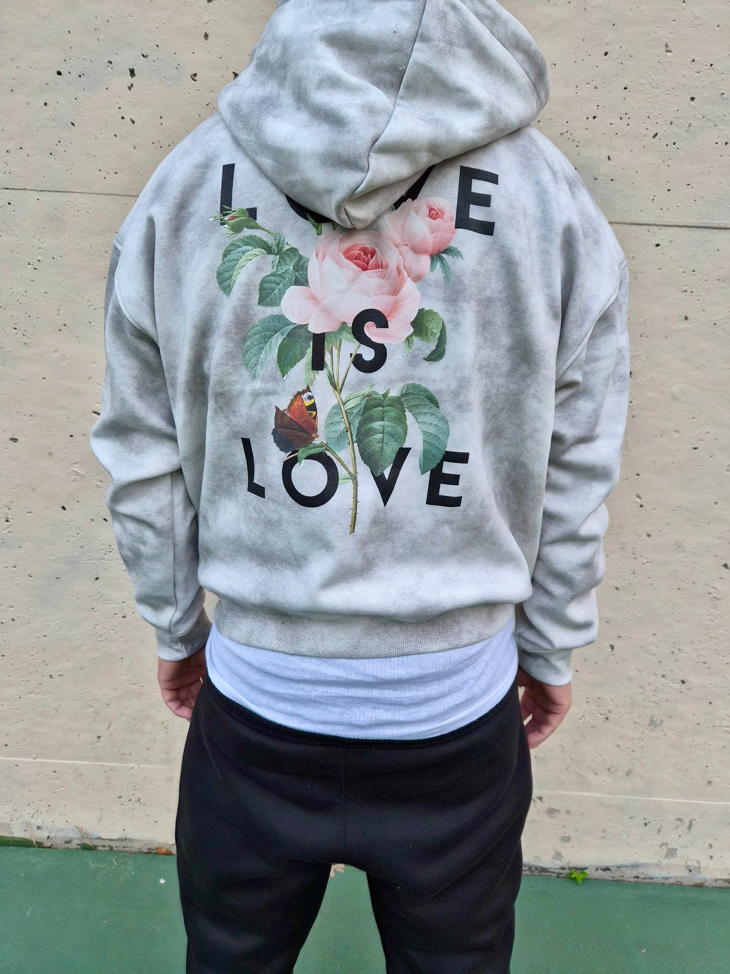 “Slight Crop” Dirty Washed Boxy Zip-up Fleece Hoodie