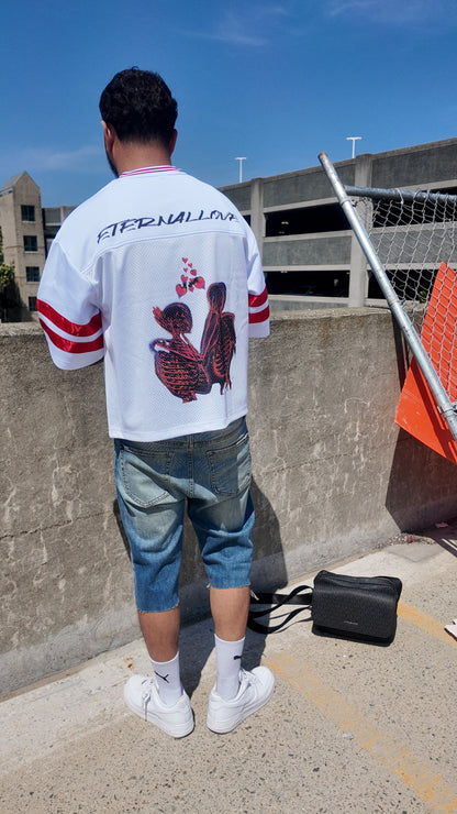 “Crop” Taped Mesh Boxy T-shirt