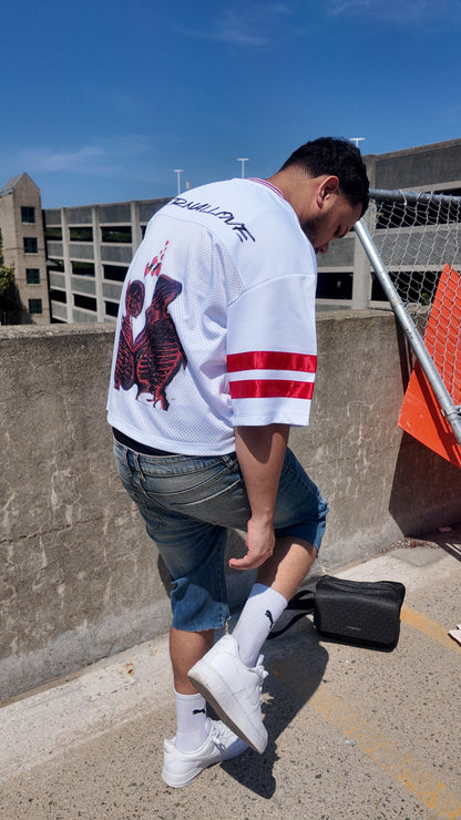 “Crop” Taped Mesh Boxy T-shirt