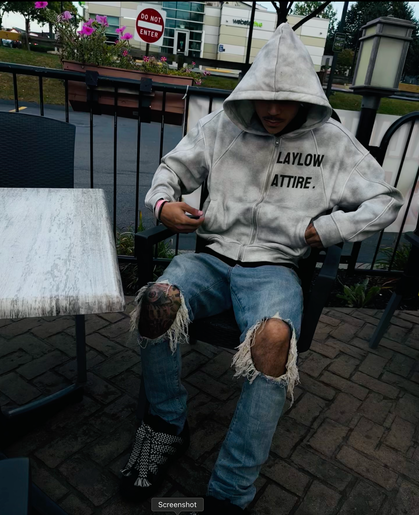 “Slight Crop” Dirty Washed Boxy Zip-up Fleece Hoodie